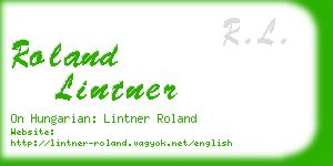 roland lintner business card